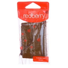 Redberry Small Hairpins Brown 72 Pack