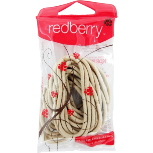 Redberry Ponytail Ties Large Blonde 24 Pack