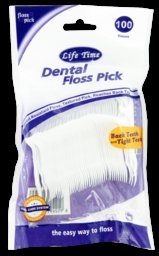 Life Time Dental Floss Pick 100 Pack