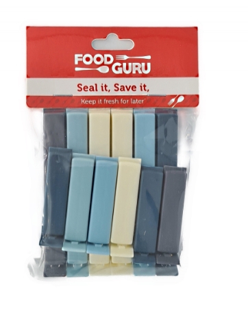 Food Guru Bag Clips 12 Pack