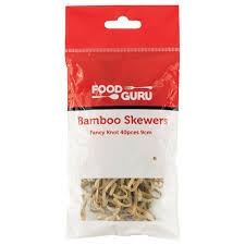 Food Guru Skewer Bamboo Knot 9cm 40 Pack