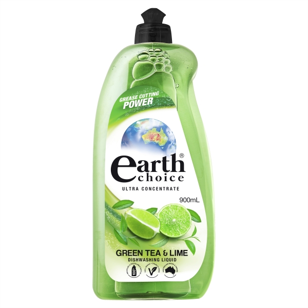 Earth Choice Ultra Dishwashing Liquid Green Tea & Lime 900ml