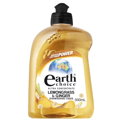 Earth Choice Ultra Dishwashing Liquid Lemongrass & Ginger 500ml