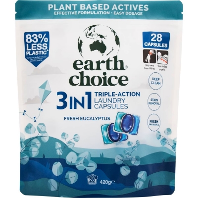 Earth's Choice Laundry Capsules Eucalyptus 28 Pack