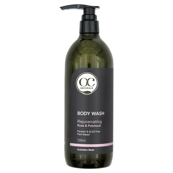 OC Naturals Body Wash Rejuvenating Rose & Patchouli 725ml