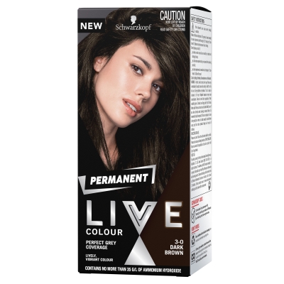 Schwarzkopf Live Colour Permanent Dark Brown 3.0