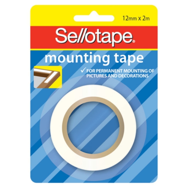 Sellotape Mounting Tape 12mm x 2m