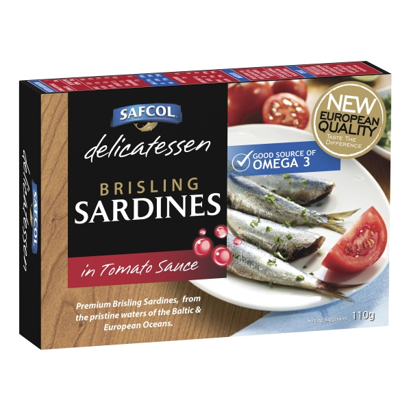 Safcol Sardines Brisling Tomato 110g