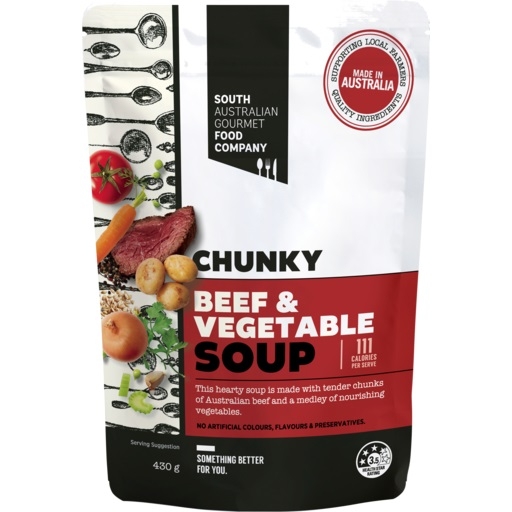 South Australian Gourmet Food Company Soup Chunky Beef & Vegetable 430g