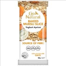Go Natural Baked Muesli Slice Yoghurt Apricot 90g