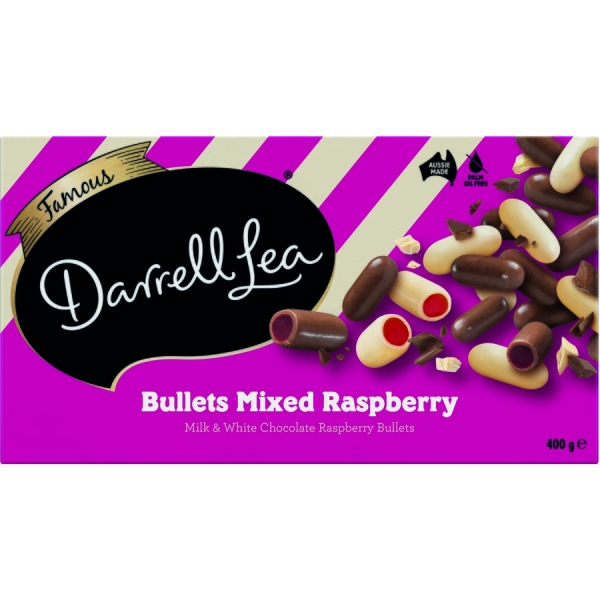 Darrell Lea Bullets Mixed Raspberry 400g