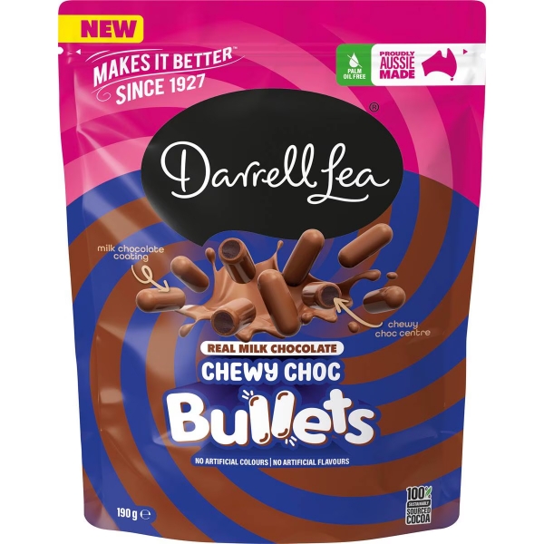 Darrell Lea Bullets Chewy Choc 190g