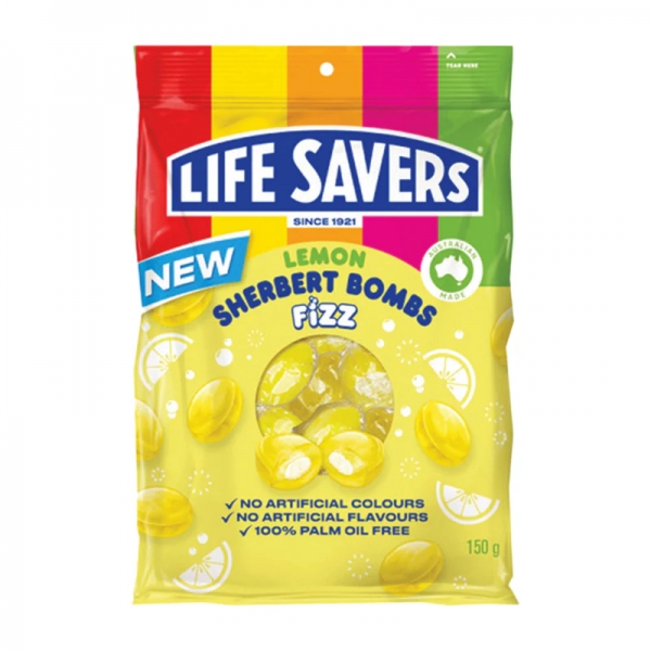 Life Saver Lemon Sherbert Bombs 150g