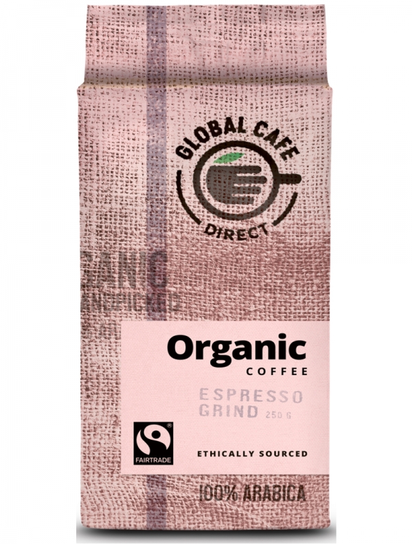Global Cafe Direct Organic Espresso Coffee Ground 250g