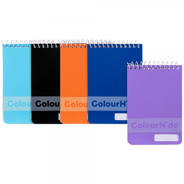 Marbig ColourHide Pocket Notebook 96 Page 5 Pack