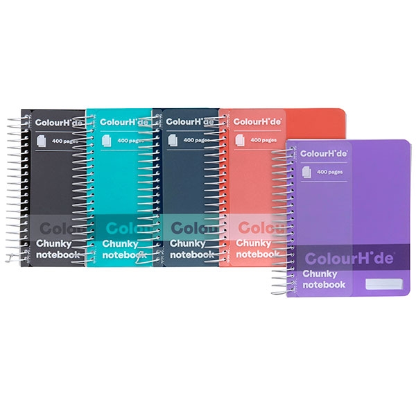 Marbig ColourHide Notebook Assorted 400 Page