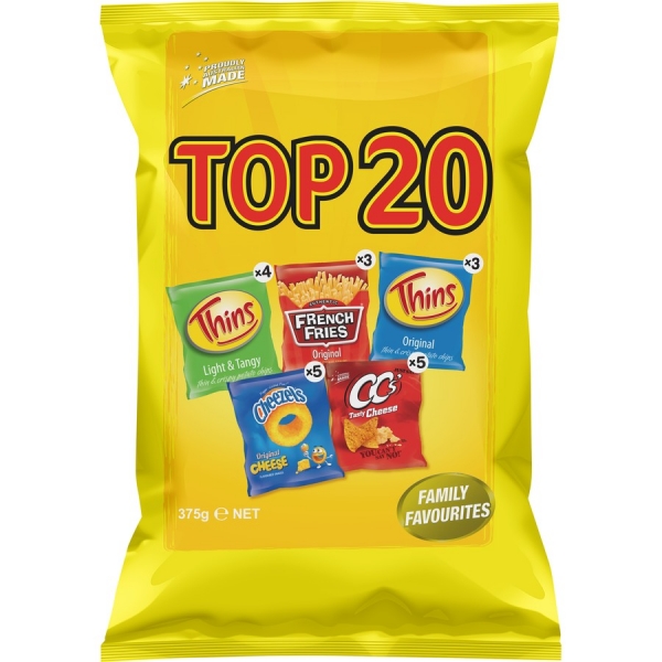 Arnott's Top 20 Variety 20 Pack 375g