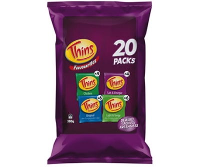 Thins Variety Chips 20 Pack 380g
