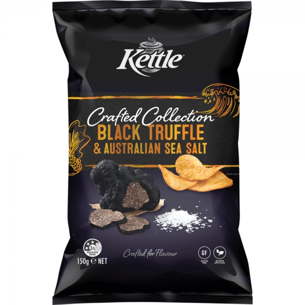 Kettle Chips Crafted Collection Black Truffle & Sea Salt 150g