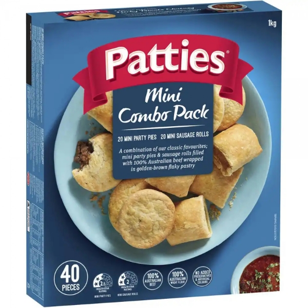Patties Mini Combo Pack 40 Pack 1kg