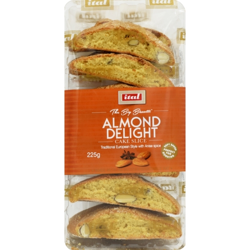 Ital Almond Delight Cake Slice 225g