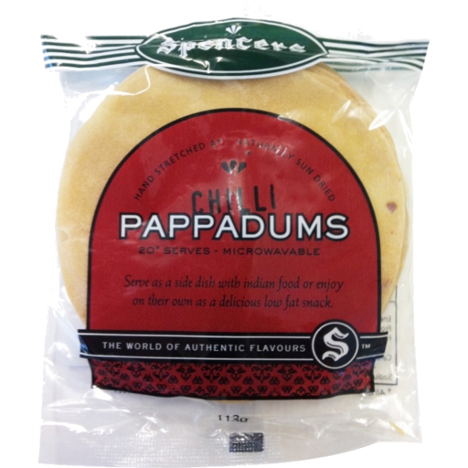 Spencers Pappadums Chilli 113g