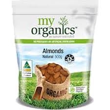 My Organics Almonds Natural 500g