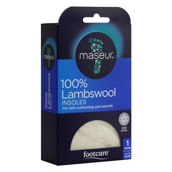 Maseur Footcare Insoles Lambswool 1 Pair