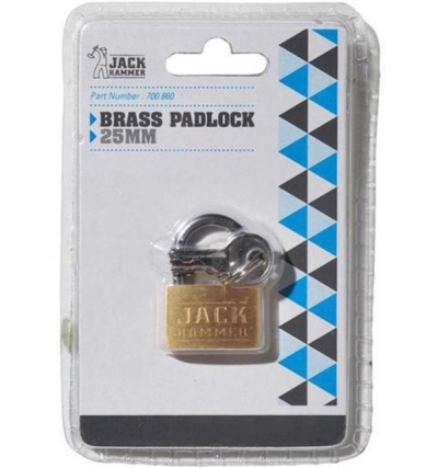 Jackhammer Brass Padlock 25mm