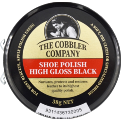 The Cobbler Company Gloss Polish Black 38g