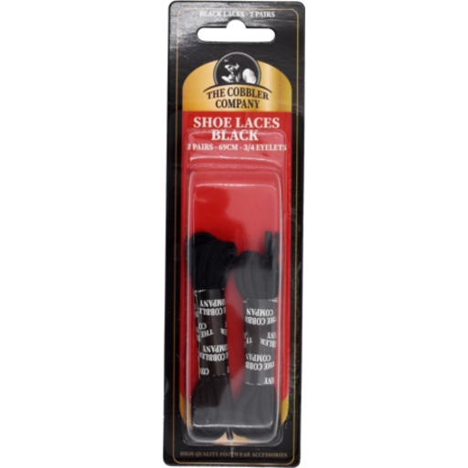 The Cobbler Company Black Laces 2 Pair