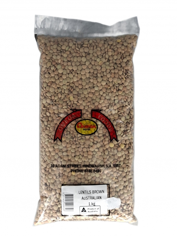 Omega Lentils Brown Australian 1kg
