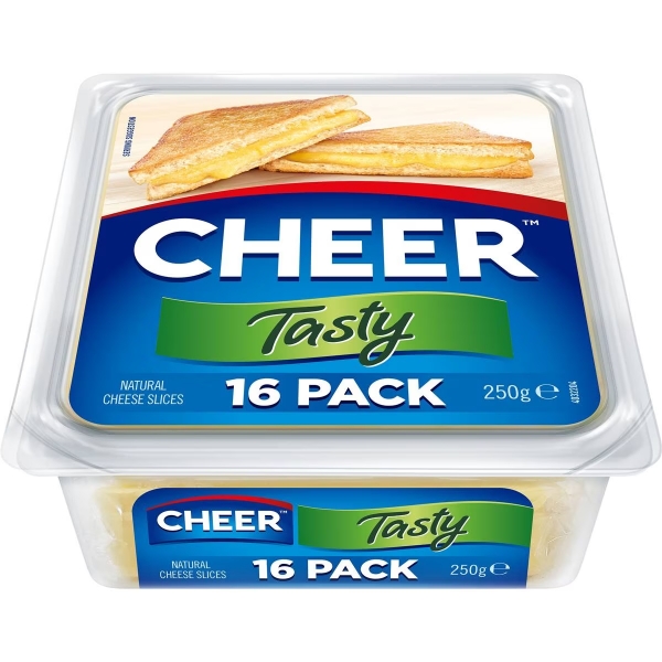 Cheer Cheese Tasty Slices 16 Pack 250g