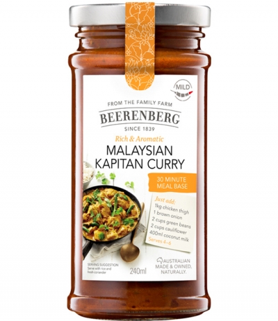 Beerenberg Sauce Malaysian Kapitan Chicken Curry 240ml