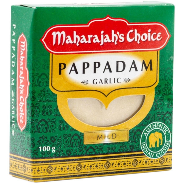 Maharajah's Choice Pappadam Garlic 100g
