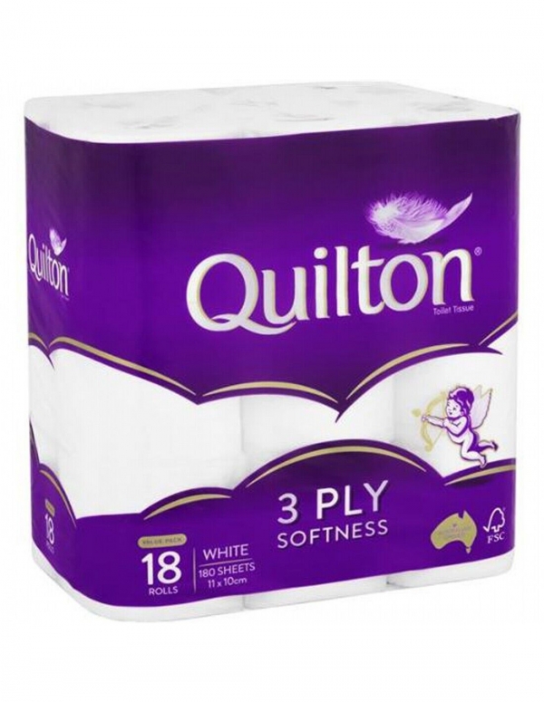 Quilton Toilet Roll 3 Ply Classic White 18 Pack