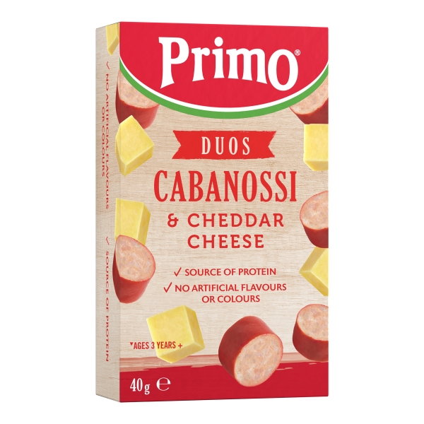 Primo Duos Cabanossi & Cheddar Cheese 40g