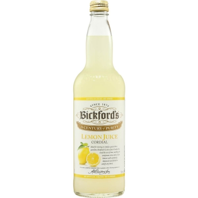 Bickford's Cordial Lemon Juice 750ml