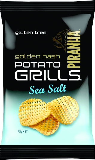 Piranha Potato Grills Sea Salt Gluten Free 75g