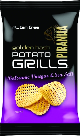 Piranha Potato Grills Balsamic Vinegar & Sea Salt Gluten Free 75g