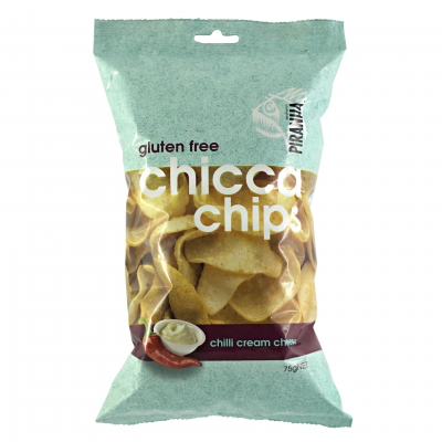Piranha Chicca Chips Chilli Cream Cheese Gluten Free 75g