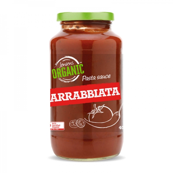 Jensen's Organic Arrabbiata Pasta Sauce 400g