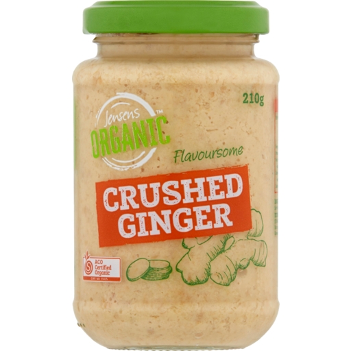 Jensens Organic Crushed Ginger 210g