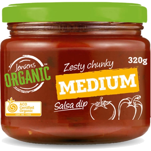 Jensens Organic Salsa Medium 320g