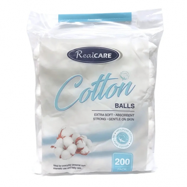 Real Care Cotton Balls 200 Pack