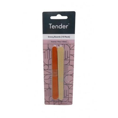 Tender Emery Board Coarse/Fine 11cm 10 Pack