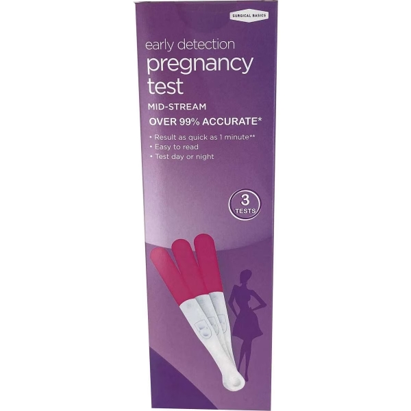 Surgical Basics Early Detection Pregnancy Test 3 Pack