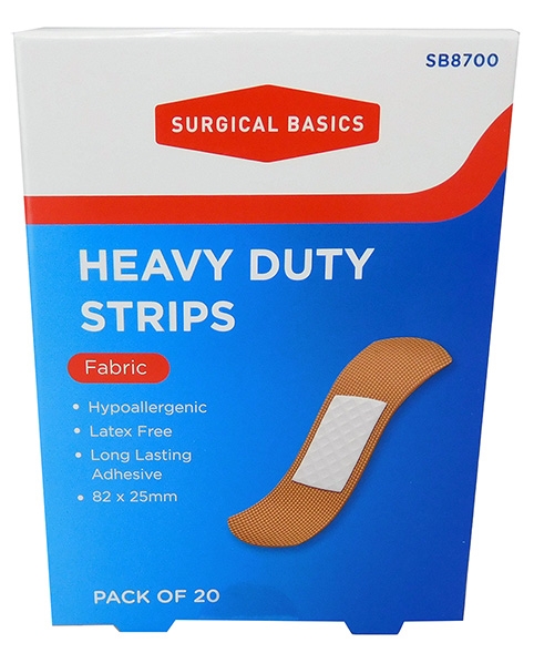 Surgical Basics Heavy Duty Fabric Strips 20 Pack