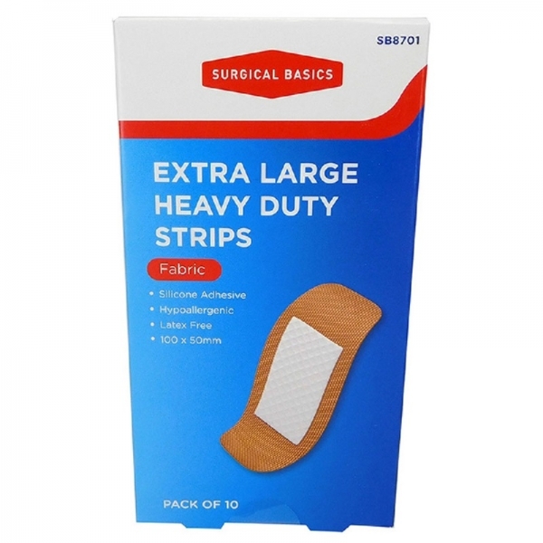 Surgical Basics Heavy Duty Strips Extra Large 10 Pack