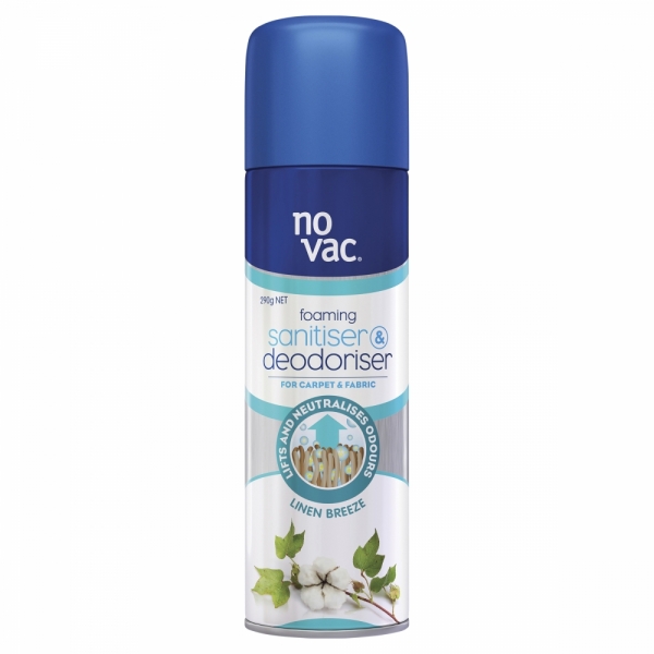 No Vac Carpet Sanitiser & Deodoriser Linen Breeze 290g